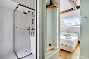 Shower, hair dryer