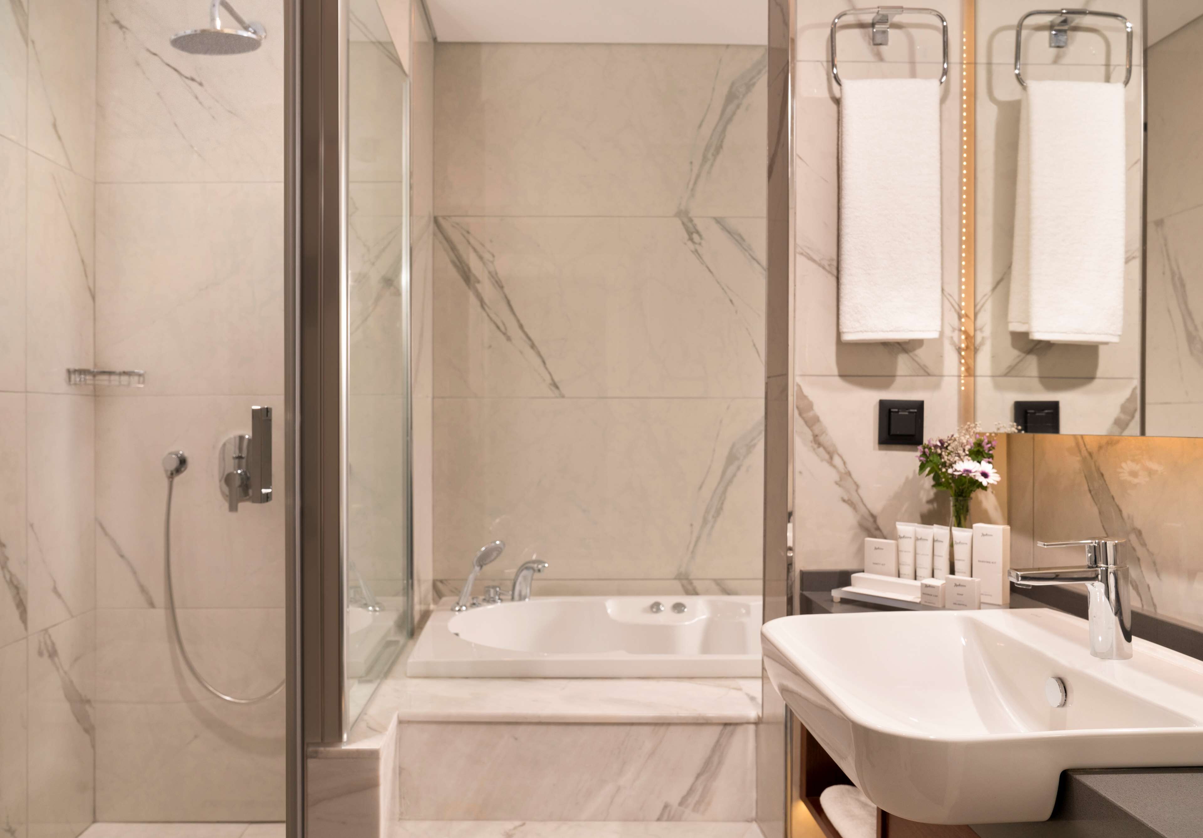 suite, jetted tub, sea view | bathroom | rainfall showerhead, free toiletries, hair dryer, slippers