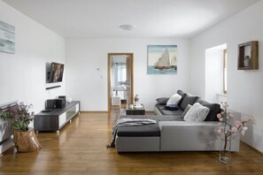 TV, DVD player, stereo