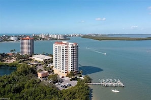 Enjoy stunning views of the marina from this high-rise building, offering easy access to water-based activities.
