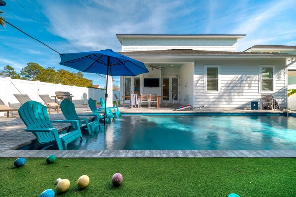 A heated pool