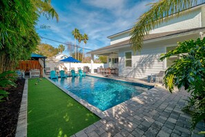 A heated pool