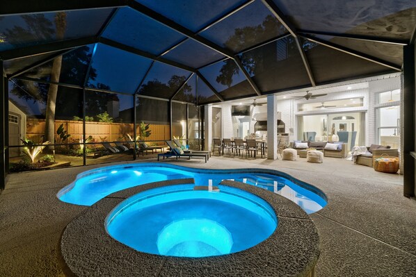 Indoor pool, a heated pool