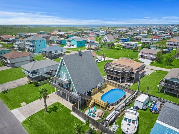 Exterior - A-Frame Coastal Home with Private Pool (Galveston)