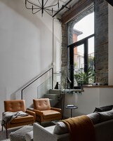 2 Bedroom Premium Terrace Loft | 起居区 | 55-英寸智能电视（配备数码频道）、电视、Netflix