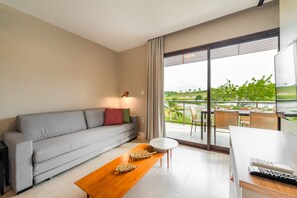 Cabana de luxe | Sala d'estar | Televisor 