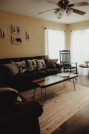 Smart TV, fireplace, video games
