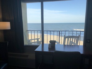 Premier Studio, 2 Queen Beds, Kitchenette, Oceanfront | Balcony view - Gazebo Inn Oceanfront (Myrtle Beach)