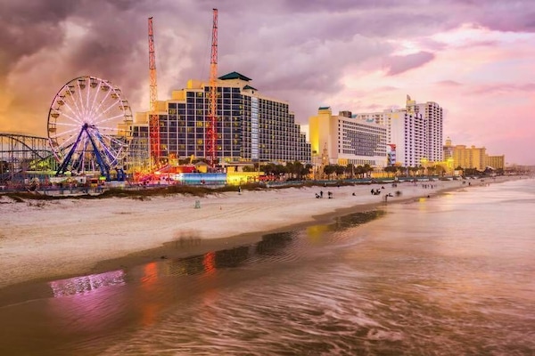On the beach, white sand