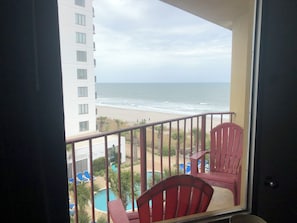 Superior Studio, 2 Queen Beds, Kitchenette, Ocean View | Terrace/patio - Gazebo Inn Oceanfront (Myrtle Beach)