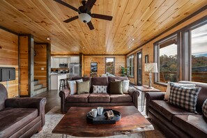 Smart TV, chimenea, videojuegos