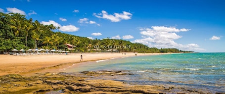 Una playa cerca, arena blanca, 5 bares en la playa