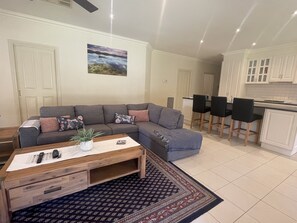 Smart TV, table football, ping pong, books