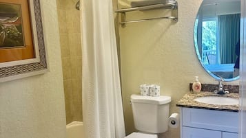 Ensemble douche/baignoire, sĂšche-cheveux, serviettes fournies