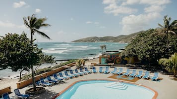Outdoor pool, open 8:00 AM to 8:00 PM, pool loungers