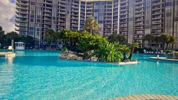A heated pool