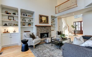 TV, fireplace, DVD player