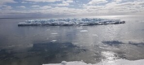 A frozen lake with icebergs. - Two Bedroom Cabin On The Beach, sleeps 6 (Au Sable Charter Township)