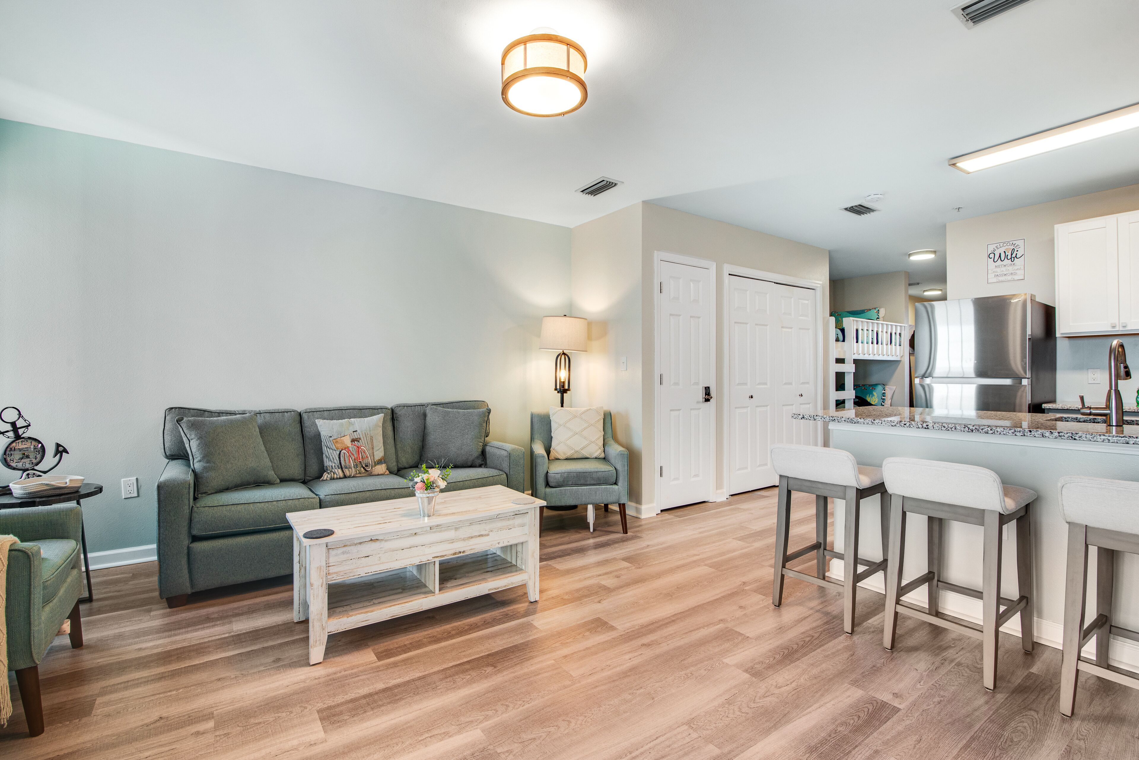 Gulf view condo with balcony, pool, & fitness room - walk to beach