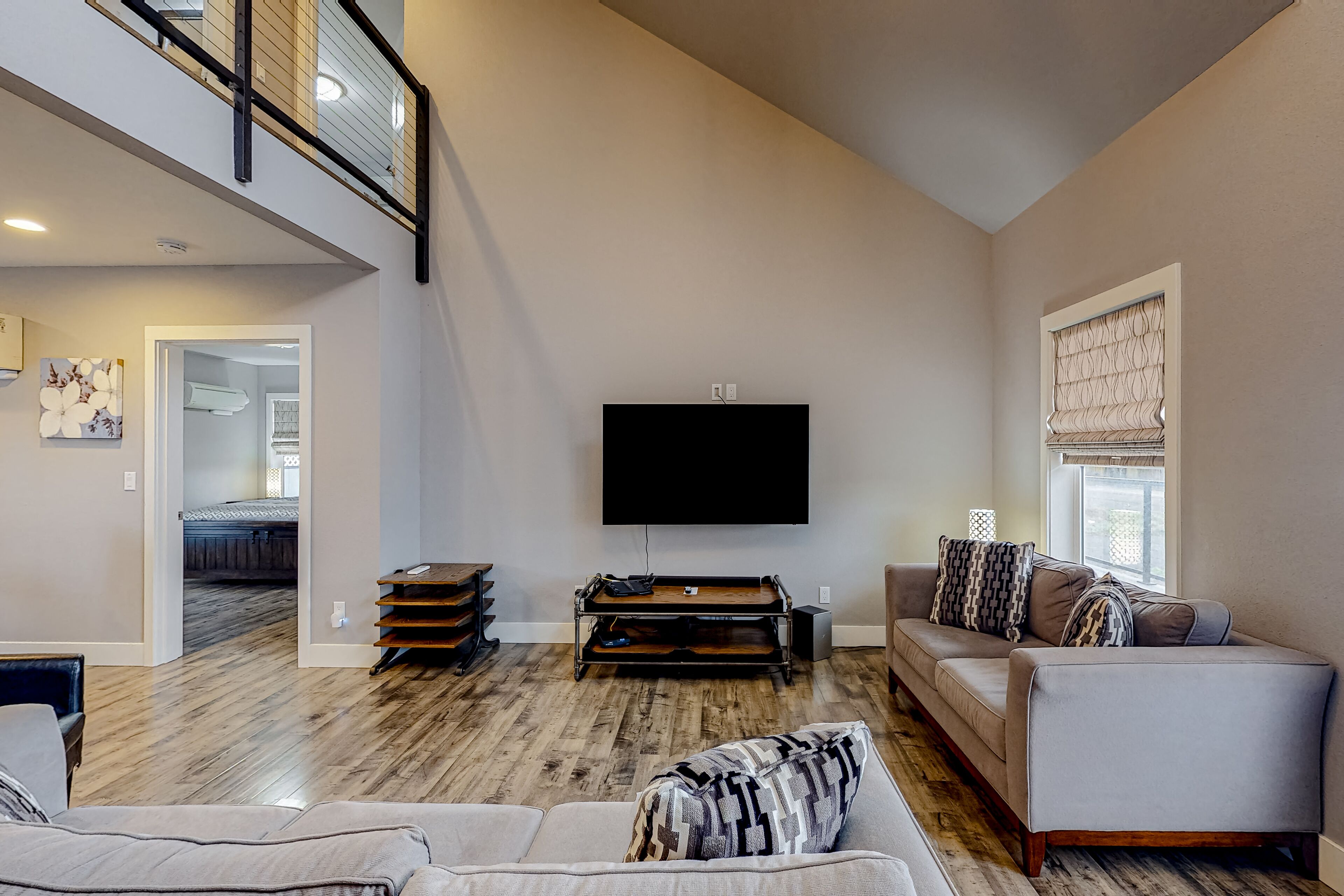 Contemporary, Dog-Friendly Home with a Furnished Deck, Free WiFi, & Game Room