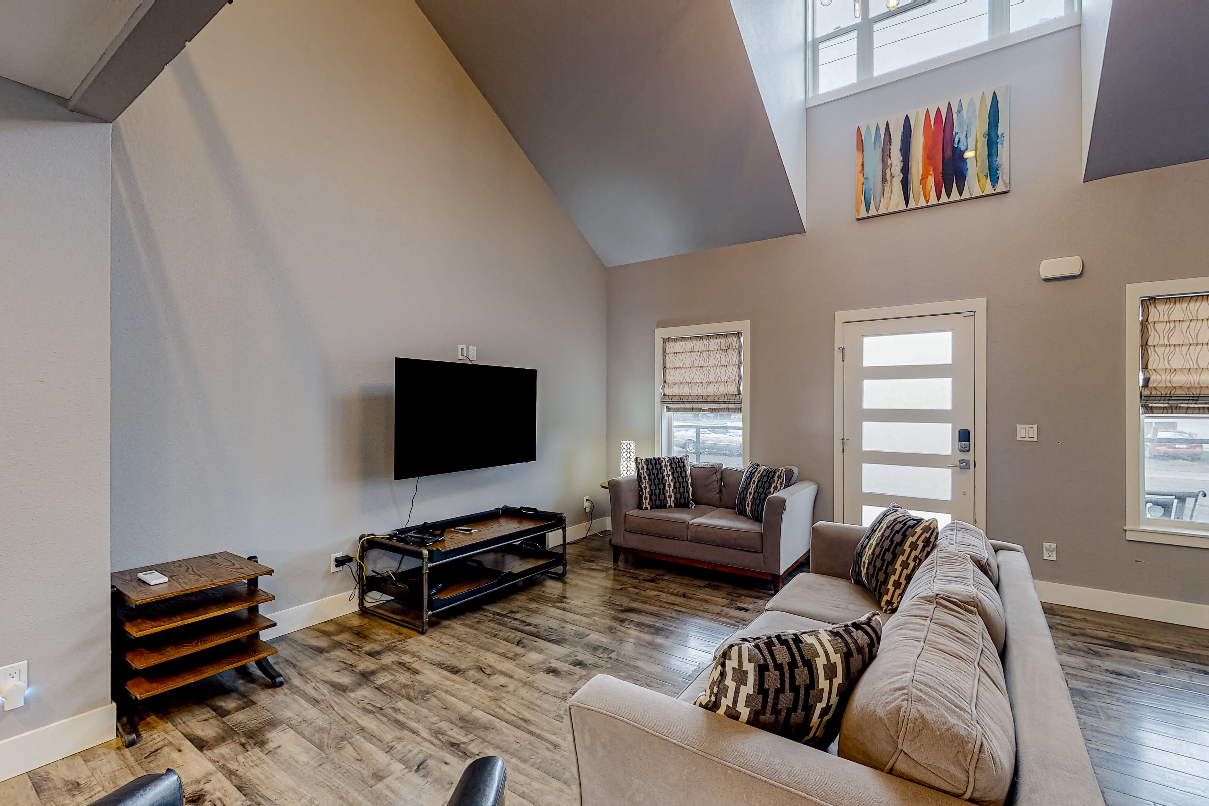 Contemporary, Dog-Friendly Home with a Furnished Deck, Free WiFi, & Game Room