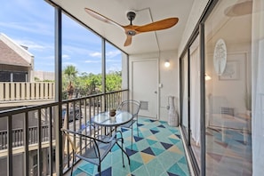 Right off the balcony is a closet full of beach accessories! - Peaceful Bayfront Retreat at Siesta Key's Bay Oaks (Siesta Key)