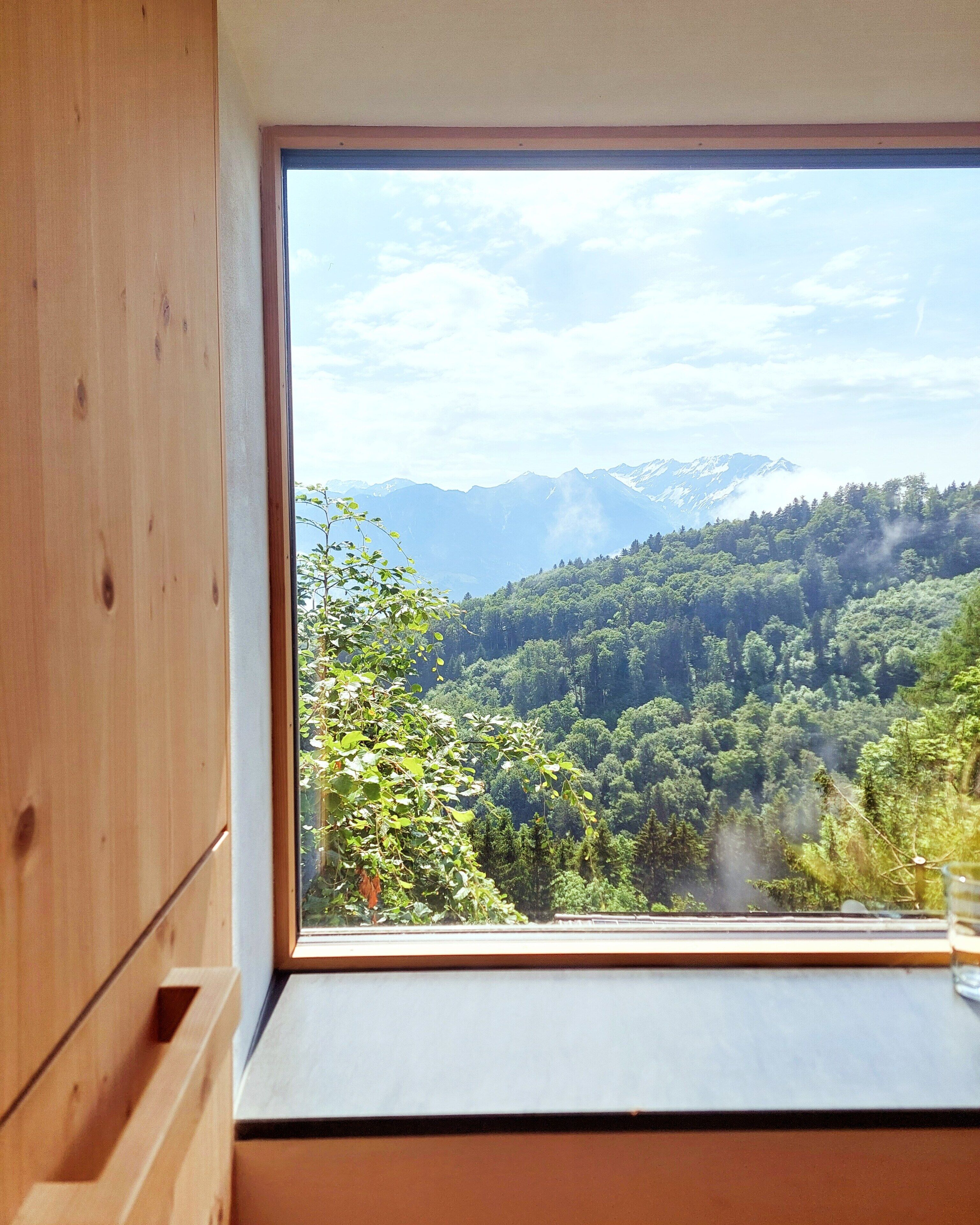 der Panoramablick aus der Küche...