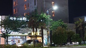 A multi-story InterCity Hotel building with illuminated signage, a visible entrance, and surrounding greenery. - Jinhae InterCity Hotel (Changwon)