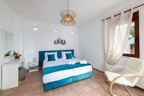 2 bedrooms, in-room safe, iron/ironing board, travel cot