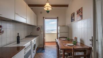 Fridge, oven, stovetop, coffee/tea maker
