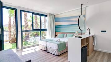 Blackout curtains, free WiFi, bed sheets