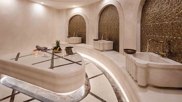 Phòng trị liệu đôi, phòng tắm hơi, phòng xông hơi, massage đá nóng