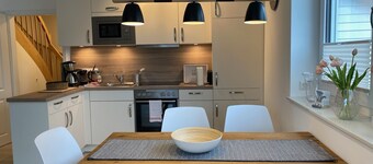 Vacation home under thatch on Usedom for 6 people with sauna and wood-burning stove, wall box.