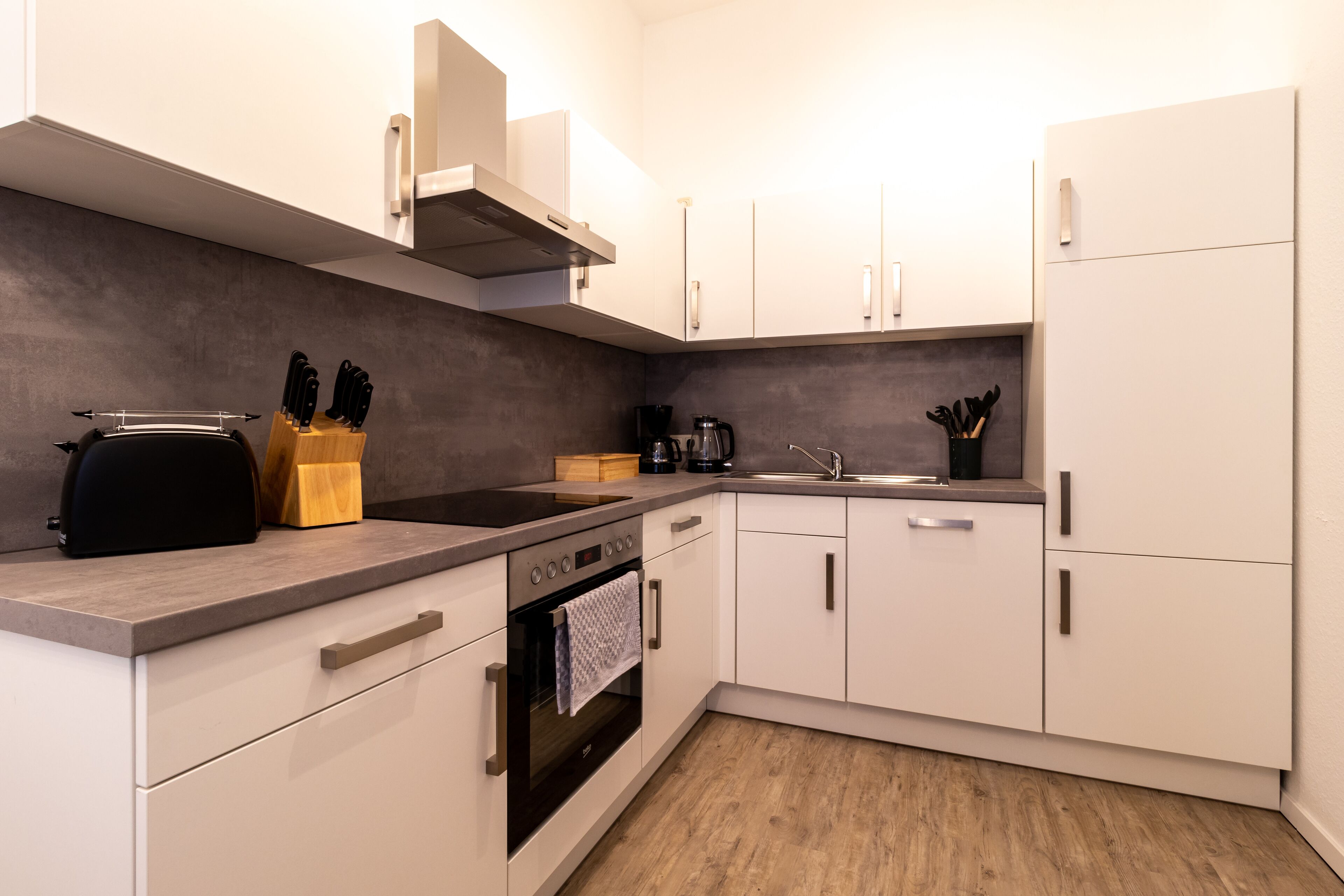 Fridge, oven, stovetop, dishwasher