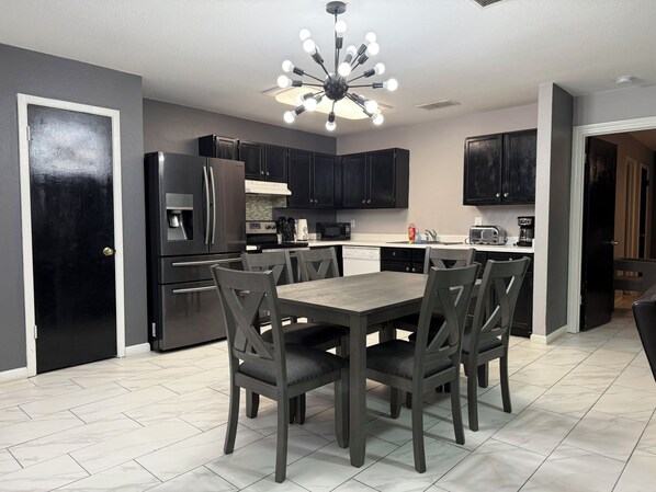 Microwave, oven, stovetop, dishwasher