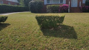 A residential house with a brick exterior, a front porch, and a well-maintained lawn. - Lovely 3bdrm home walking distance from Masters (Augusta)
