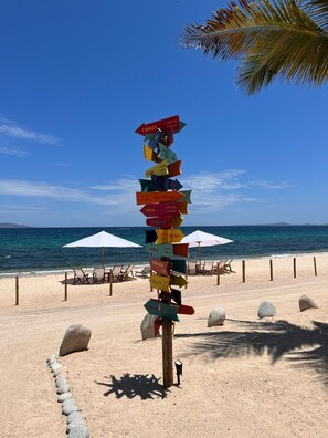 Sun loungers, beach towels