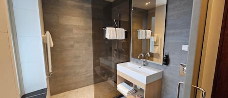 Standard Room | Bathroom | Free toiletries, hair dryer, heated floors, towels