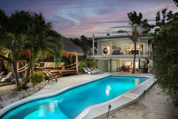 Outdoor pool, a heated pool