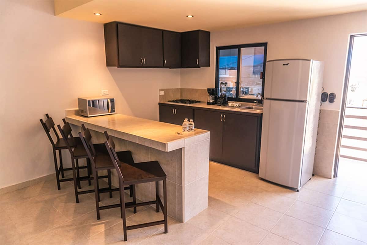 family room, 2 double beds | private kitchen