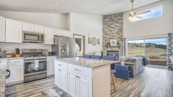 Microwave, oven, stovetop, dishwasher