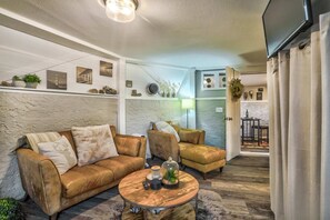 TV, fireplace - Crystal Cabin Pikes Peak Mountain w/ Wine Cellar (Divide)