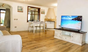 TV connectée, cheminée