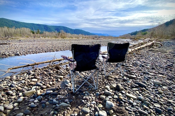 Sillas reclinables de playa, toallas de playa