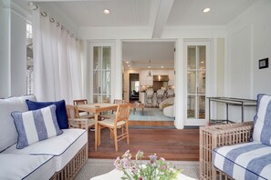 Smart TV, fireplace, video games, books