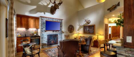 Smart TV, fireplace, offices