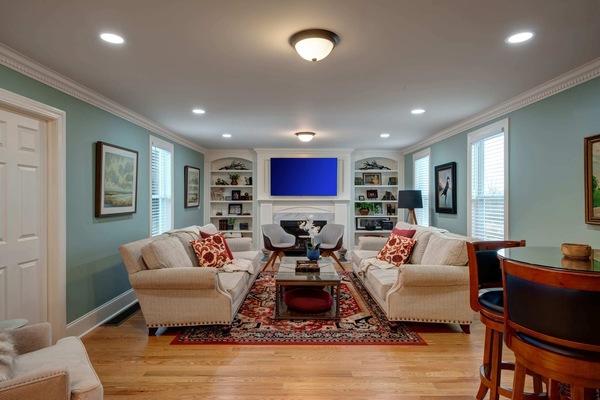 Beautiful and well appointed, this Georgian inspired living room has it all!