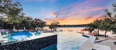 Outdoor pool, a heated pool