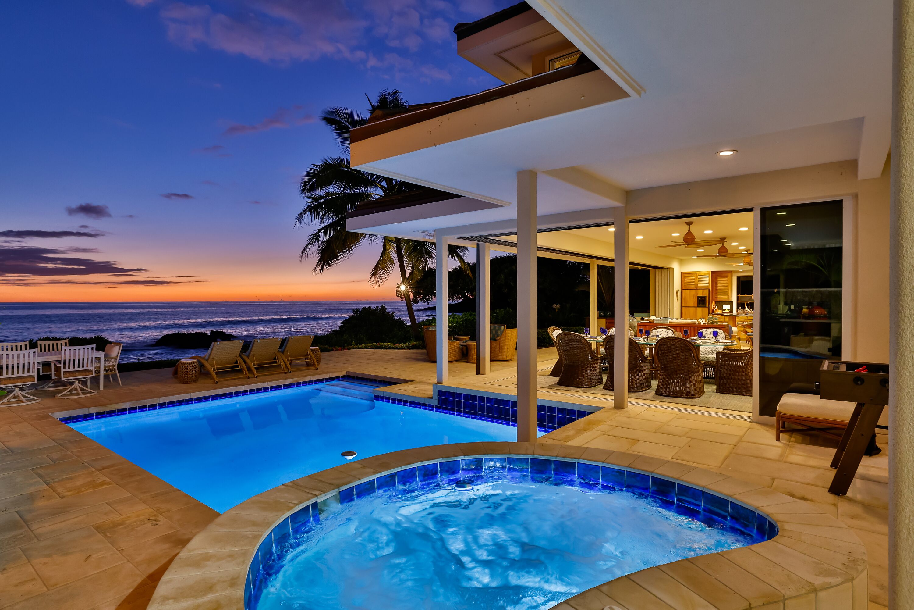 A heated pool