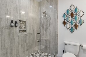 Bathtub, hair dryer, towels